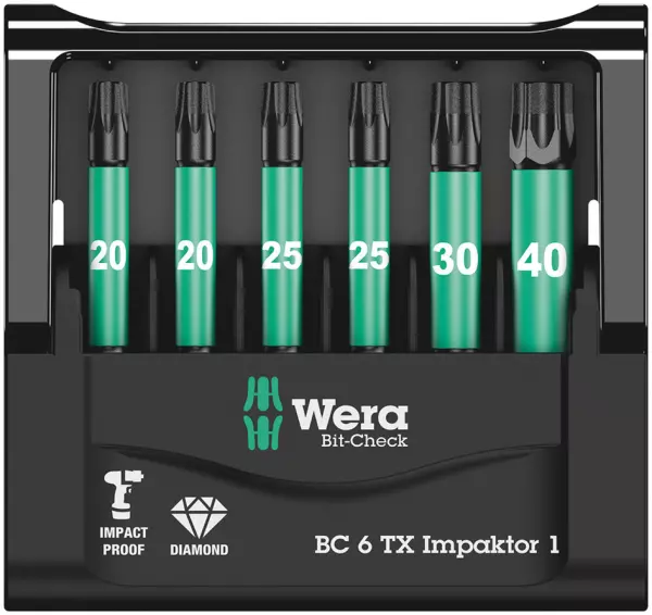 Impact-Bit-Sätze WERA BC 6 TX Impaktor 1