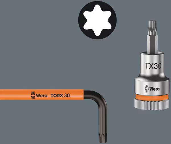 Stiftschlüssel-Sätze Inbus Hex-Plus mit Kugelkopf WERA 967/9 TX XL Multicolour 1